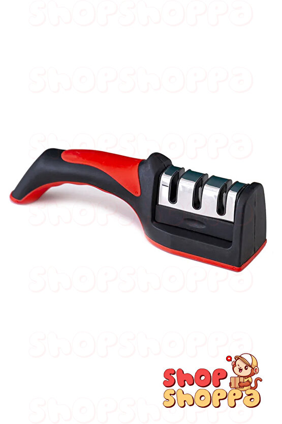 Paslanmaz Çelik Bıçak Satır Bileme Aparatı, Tutmalı Güvenli Çok Fonksiyonlu 3 Aşamalı Bileyici