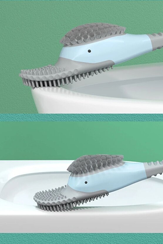 2li  Plastik Slikon Tuvalet Temizleme Fırçası Wc Fırçası Klozet Fırçası Detay Fırçası Dahil