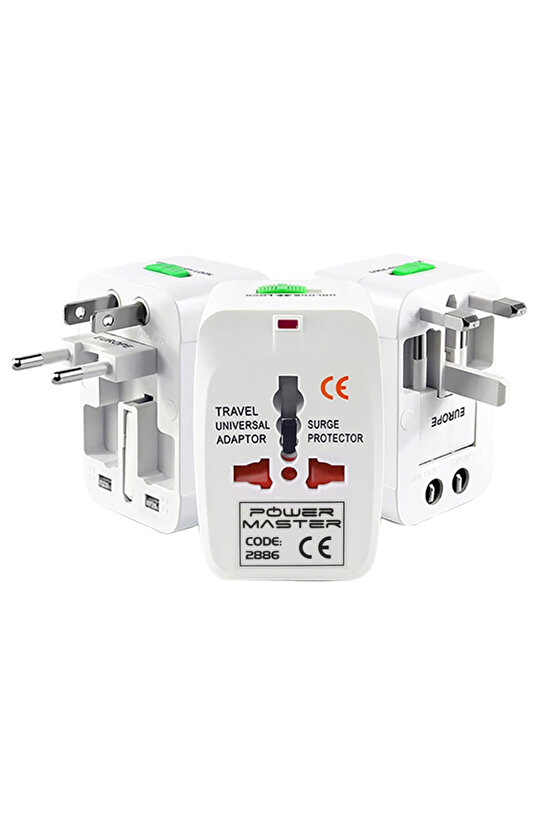 Çok Uçlu Elektrik Priz Ucu Çevirci Seyahat Adaptörü AXE44T-4L1
