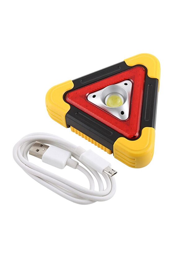 Güneş Enerjili Beyaz Kırmızı Ledli 500 Lumen Çok Fonksiyonlu Reflektör Işıklı Uyarı Lambası AXE4-C1