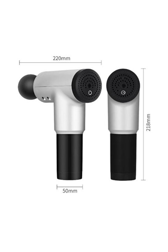 Facial Profesyonel Masaj Tabancası 4 Adet Farklı Başlığı Bulunan Hız Ayarlı Masaj Aleti