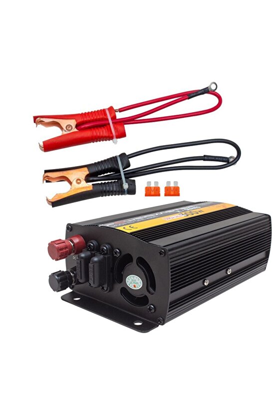 Dijital Ekranlı 24 Volt invertör 300 Watt Modified Sinüs Wave Inverter