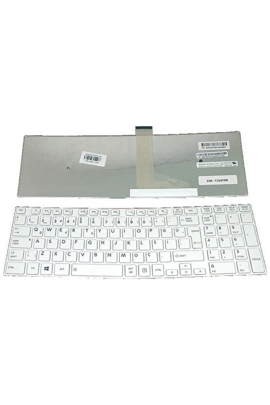 Toshiba Satellite C50-a, C55-a Notebook Klavyesi (beyaz Tr)