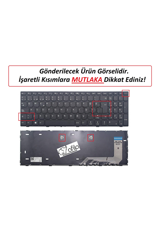 TH-Lenovo ideaPad 110-17IS,110-17ISK Notebook Klavye (Siyah TR) V1