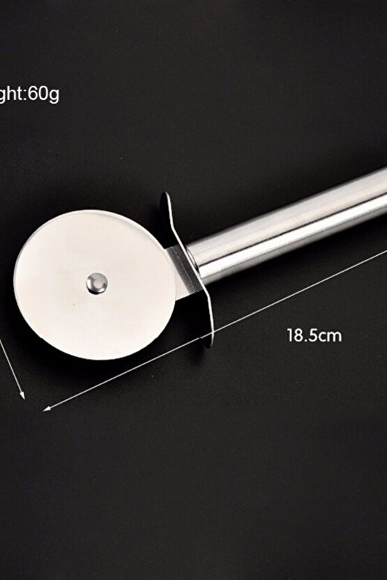 22 Cm Büyük Paslanmaz Çelik Pizza Ruleti