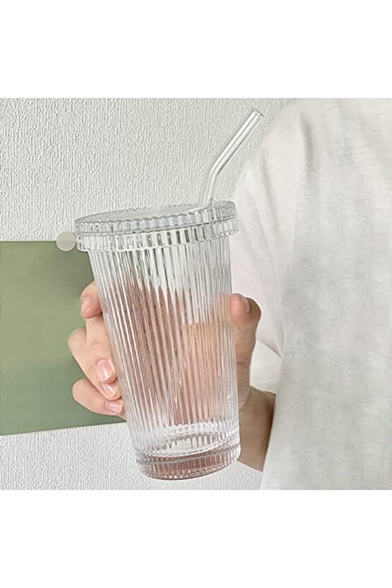 Cam Bardak Pipetli Origami Stil Pintrest Bardağı Fenomen Bardak