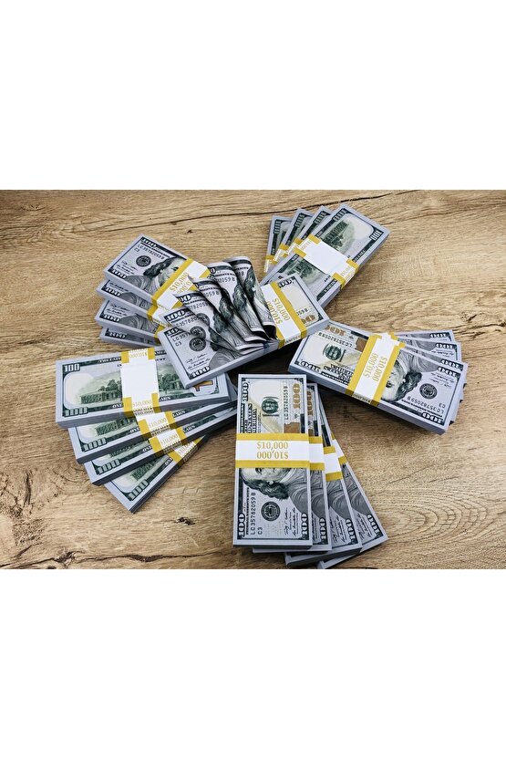 2 Deste Geçersiz 100 Dolar Renkli Gerçek Görünümlü Tam 200 Adet