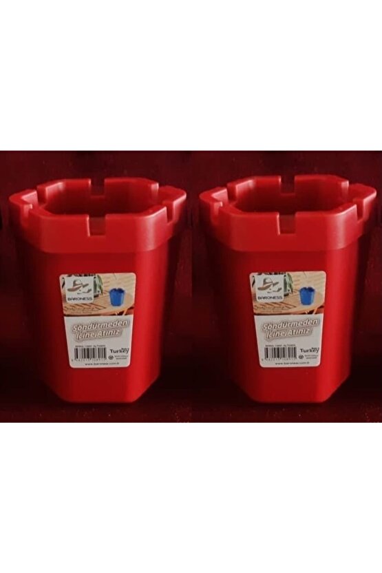 Kokusuz Kırmızı Küllük Araba&ofis 2 Adet