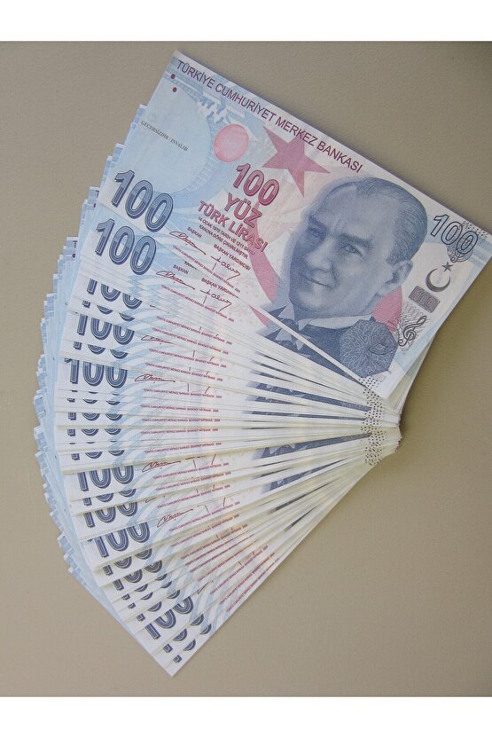 200 Tane Geçersiz Yazılı Kaliteli OYUN PARASI 100TL ÇİL TÜRK PARASI