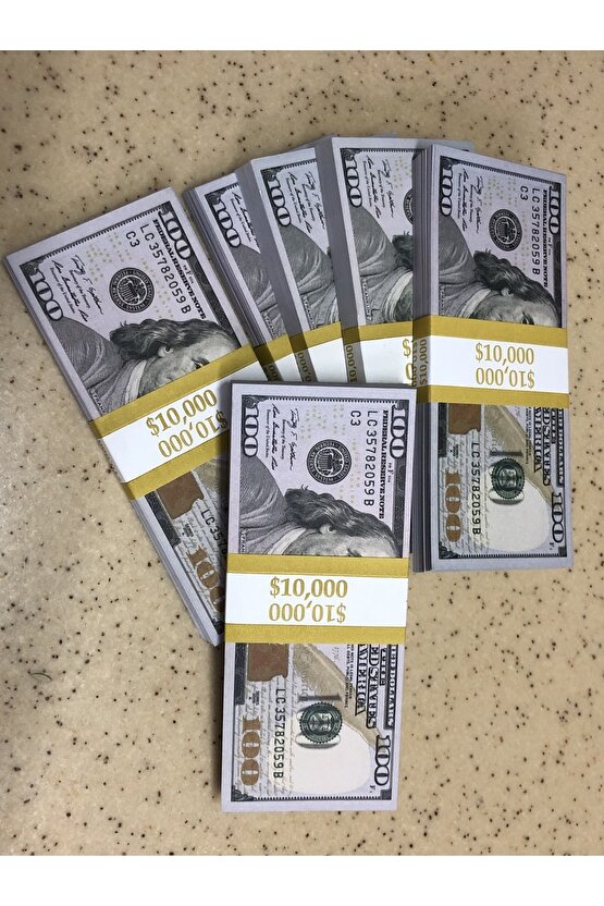 İthal 3 Deste Geçersiz 100 Dolar 300 Adet Düğünde Dağıtmalık Nişan Tiktok Parası