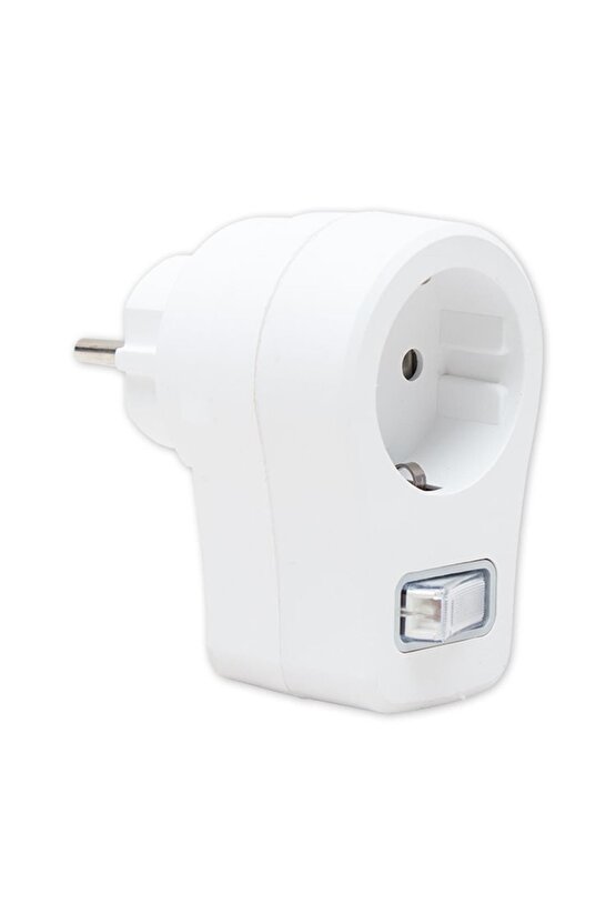 Axe Tools Beyaz Kasalı Led Anahtarlı Akım Koruma Özellikli Kaliteli Topraklı Priz