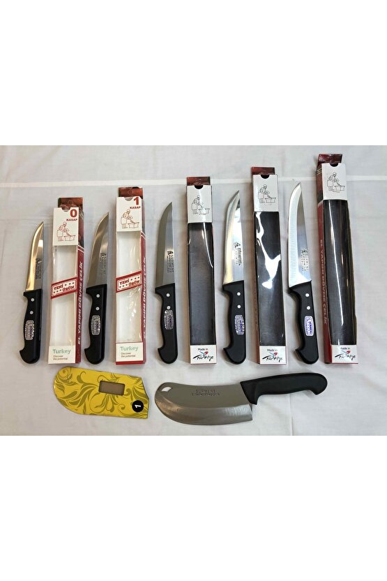 6 Adet Plastik Saplı Bıçak Ezme Satır Seti