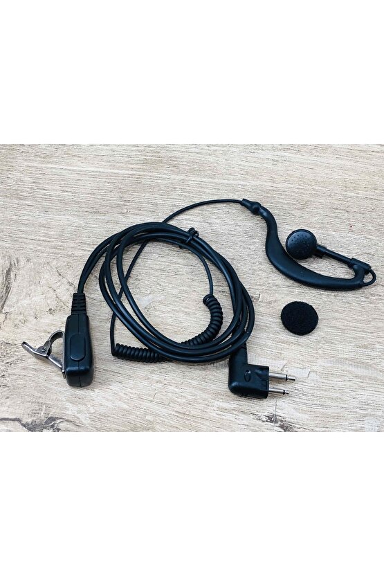 Bas Konuş Mikrofonlu Spiral G Tipi Kablolu El Telsiz Kulaklık Motorola Cp Serisi El Telsizi Uyumlu