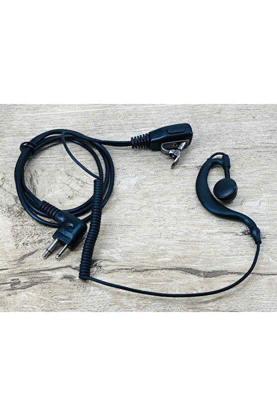 Bas Konuş Mikrofonlu Spiral G Tipi Kablolu El Telsiz Kulaklık Motorola Cp Serisi El Telsizi Uyumlu