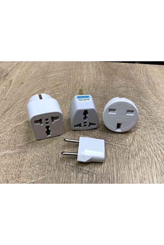 Uluslararası Seyahat Priz Dönüştürücü Seti 4 Adet Farklı Üniversal Amerikan Ingiliz Türk Avrupa