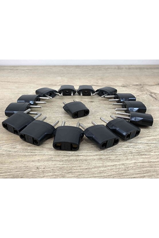 15 Adet Amerika Uçlu Prizlerini Türkiye Uçlu Pirize Çevirien Dönüştürücü Adaptör Yerli Üretim