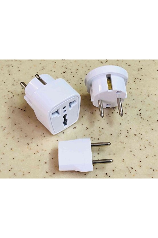 3 Adet Avusturalya Amerikan Ingiliz Elektrik Prizini Türk Ucuna Çeviren G Tipi Priz Başlık
