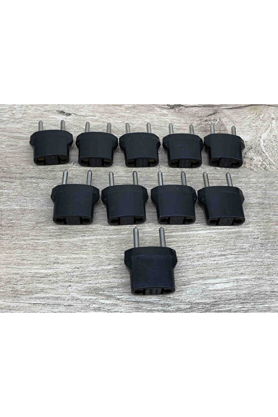 Amerikadan Gelen Elektronik Cihazların Fiş Ucunu Türkiye Prizine Çevirici Siyah Plastik Adaptör