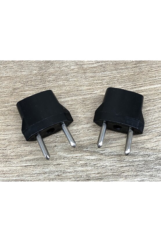 Amerika Dan Gelen Elektronik Cihazların Fiş Ucunu Türk Prizine Çevirici 2 Adet Siyah Plastik Adaptör
