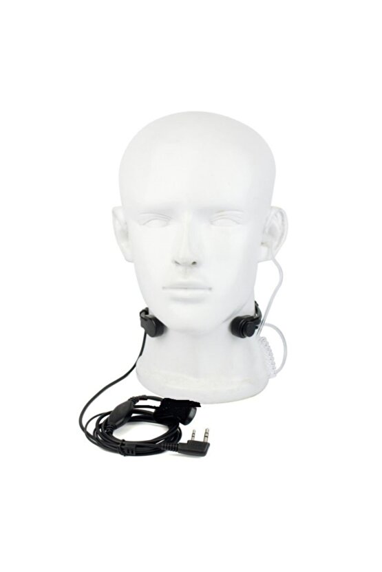 Yamaç Paraşütü Airsoft Gizli Servis Ajan Tipi Şeffaf Akustik Telsiz Mikrofon Kulaklık Seti