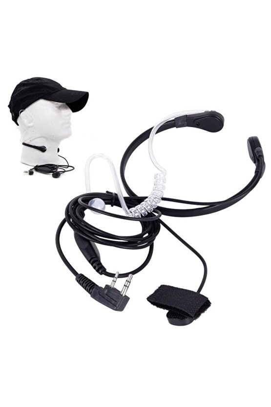 Askeri Tıp Gizlenebilir El Telsizi Şeffaf Akustik Mikrofon Kulaklık Seti Polis Jandarma Güvenlik