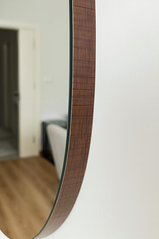 80x60 cm ASİMETRİK CEVİZ DESENLİ AYNA