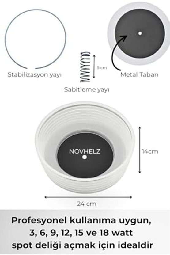 MRT NOVHELZ VANTUZLU, KÖRÜKLÜ PANÇ TOZ TUTUCU 24 CM NOV21 1211562