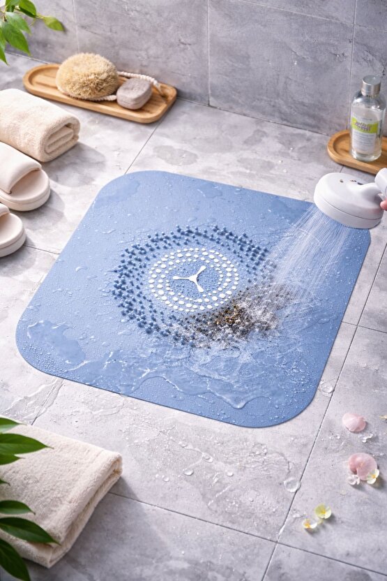 Silikon Duş Gideri Süzgeci – Saç Tutucu Tıkanıklık Önleyici Kaymaz Gider Kapağı Banyo Yer Süzgeci