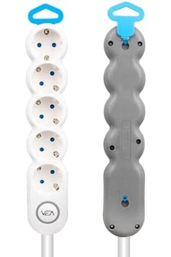 LuxShoping VEA VE-2S5S 5Lİ KABLOLU ANAHTARLI 2 METRE GRUP PRİZ 1142128