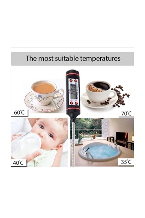 Dijital Gıda Mutfak Termometresi Sıcaklık Ölçer Tp-101 - Termometreler - 1 Yıl