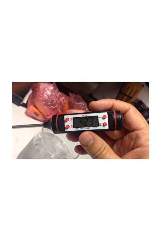 Dijital Gıda Mutfak Termometresi Sıcaklık Ölçer Tp-101 - Termometreler - 1 Yıl