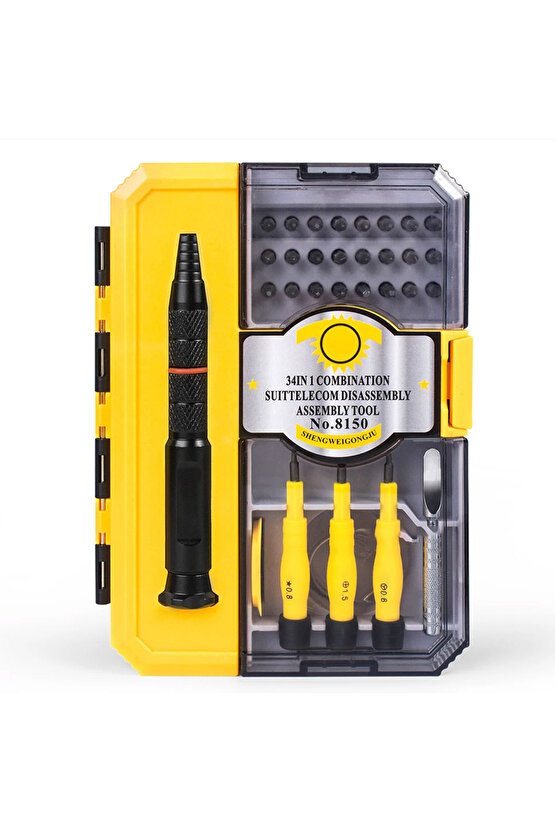 Powermaster 8150 34 Uçlu Çok Fonksiyonlu Hassas Tamirci Tornavida Seti