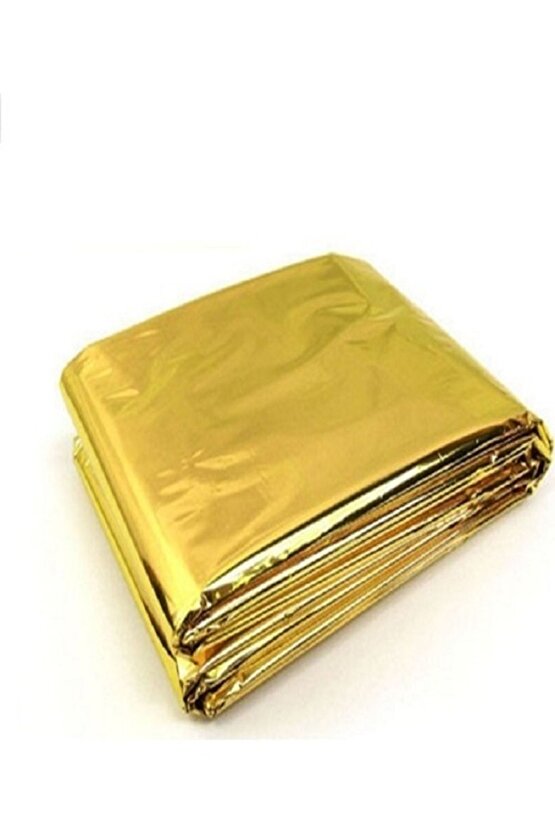 Sarı 5 Adet Acil Durum Ilk Yardım Battaniyesi Deprem Yanık Termal Battaniye Su Geçirmez 1,60x2.10 cm