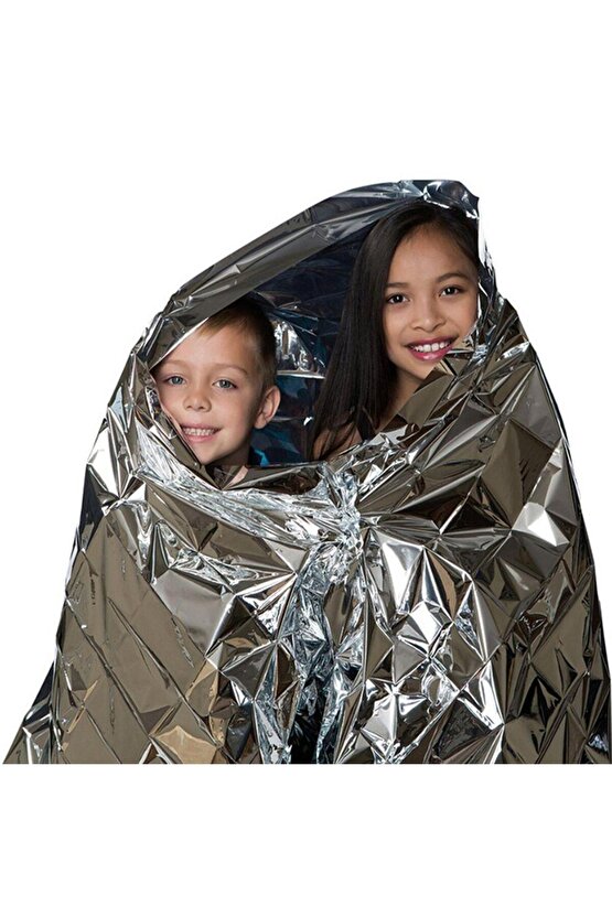 Acil Durum Ilk Yardım Battaniyesi Termal Battaniye Nem Ve Soğuktan Koruma Su Geçirmez (4 ADET)