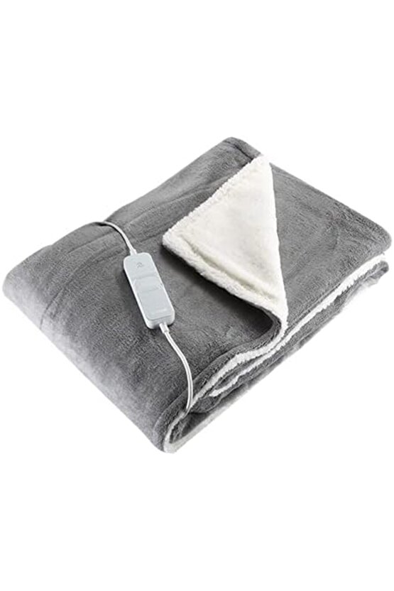 termal battaniye 160 x 120 cm | 3 Isı Ayarlı Çıkarılabilir regülatörlü polar ısıtma battaniyesi