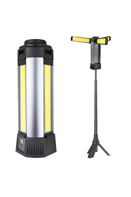 35 WATT USB - TYPE-C GİRİŞLİ P50 VE COB LEDLİ 3 KANATLI KOLLU ÇALIŞMA LAMBASI (K0)