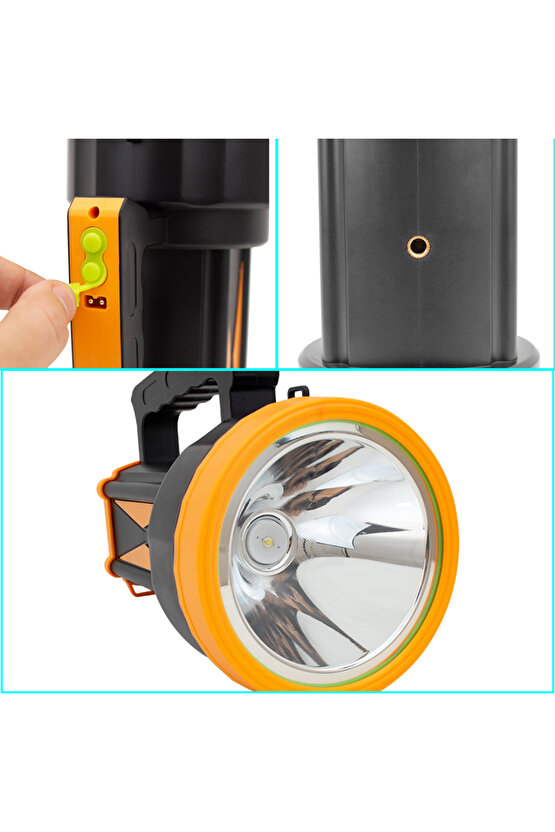 Hu53d Shopzum Xj-1 Şarjli Ledli 3 Kademeli El Feneri