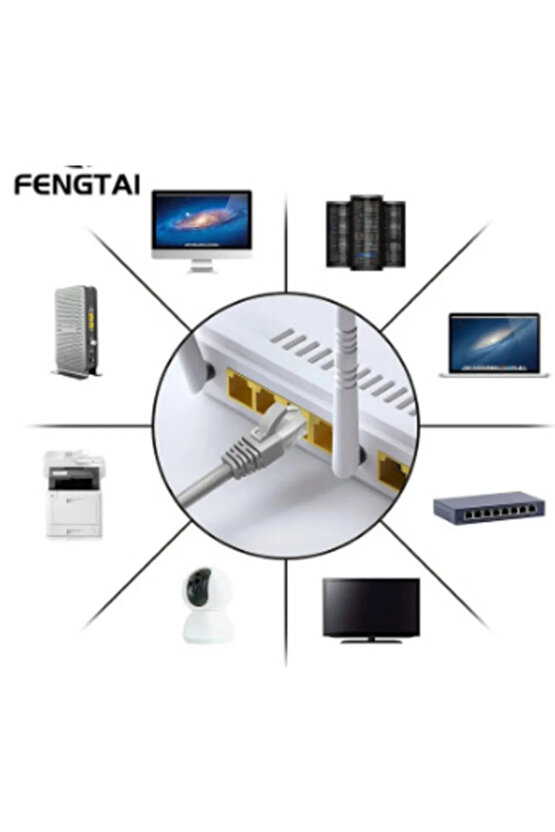 30 Metre Cat6 İnternet Ethernet Kablosu EzRj45 Cat 6 Utp Patch Kablo High Speed Yüksek Hız