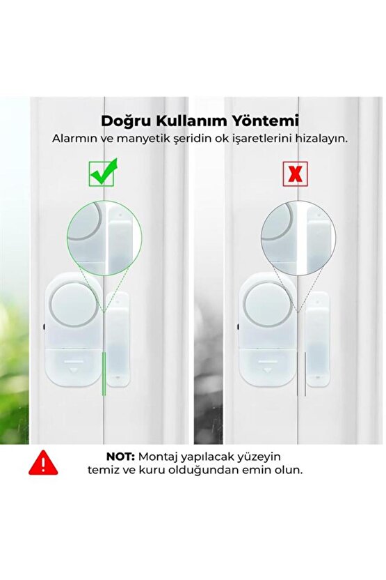 PM-17795 Mini Manyetik Pencere Ve Kapı Güvenlik Alarmı