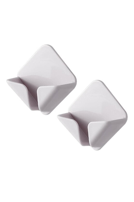 Sunup Silikon Fiş Ve Kablo Tutucu - Kendinden Yapışkanlı - Ikili Set