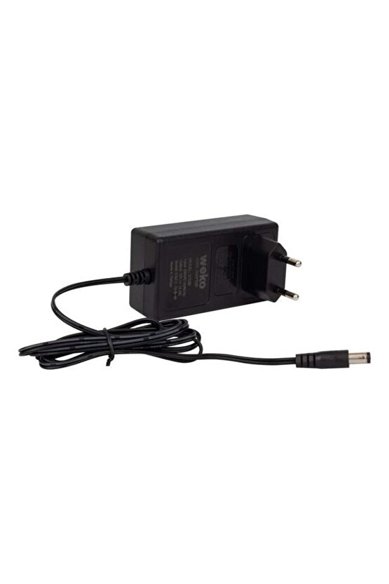 Weko 14.4 Volt - 1 Amper 5.5*2.5 Uçlu Plastik Işıklı Kasa Priz Tip Adaptör