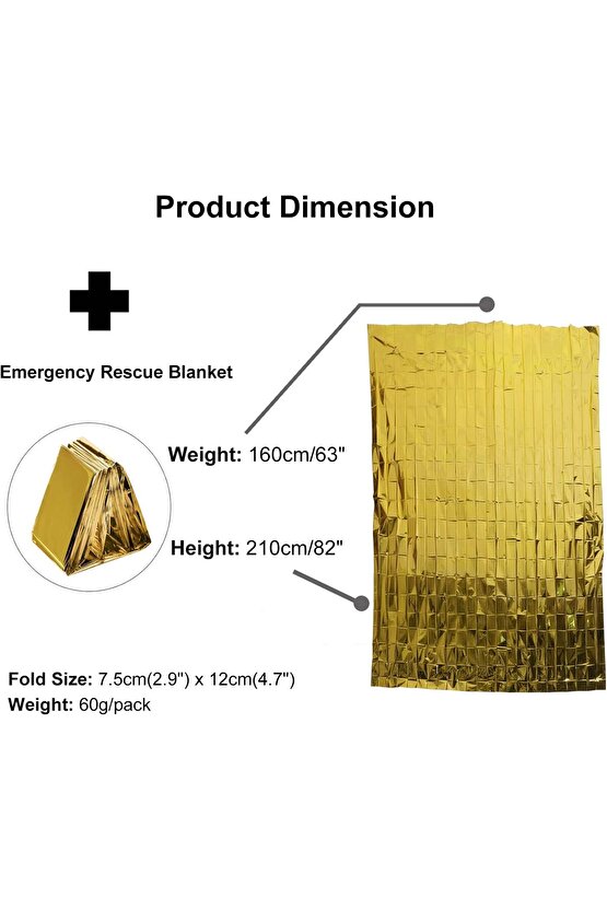 10x Su Geçirmez Acil Durum Battaniyesi