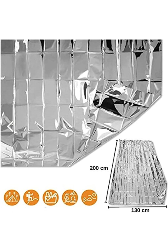 MYFLON 5 adet Acil Durum Battaniyesi, Dayanıklı Kamp Ekipmanları, Kamp Aksesuarları, Açık Hava S...