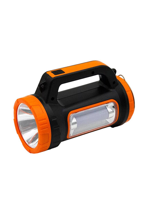 MH-818A ÇOK FONKSİYONLU ŞARJLI IŞILDAK EL FENERİ 3W+15W