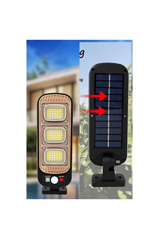 - Sensörlü Güneş Enerjisi Ile Şarj Olabilen Duvara Monte Solar Aydınlatma Gl-84069