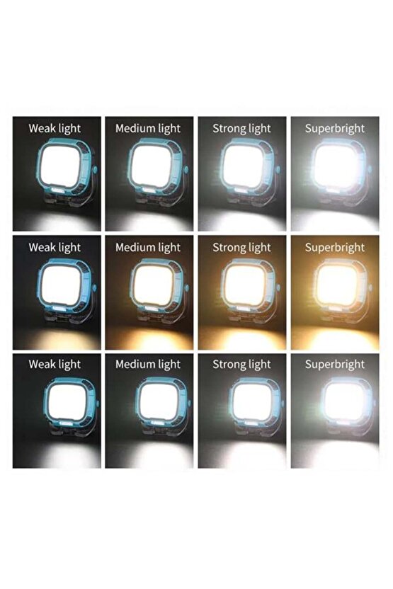 M3lfs- Mx-w891 4000k - 7000k - Kirmizi 3 Cob Ledli 30 Watt Çok Fonksiyonlu Çalişma Lambasi (pow