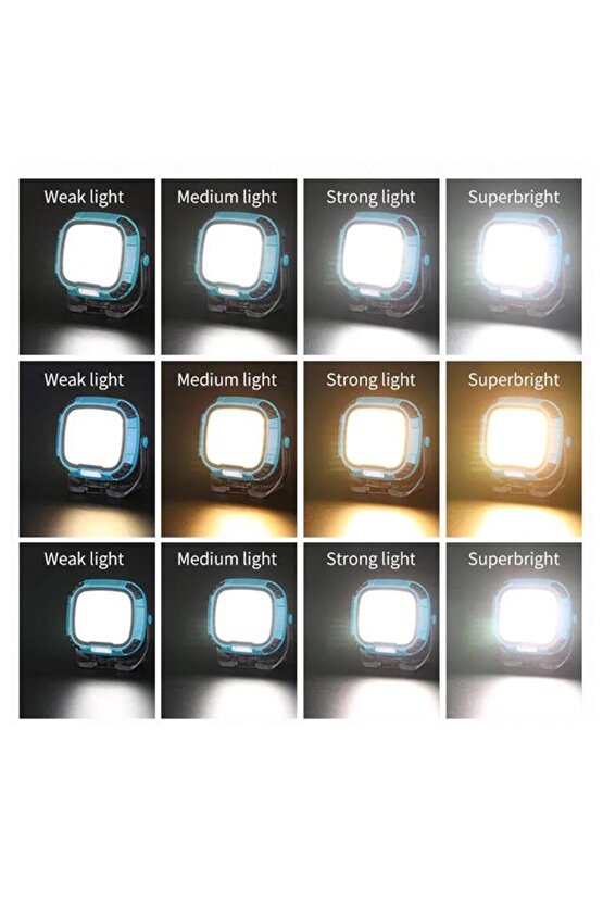 MX-W891 400K 700K Kırmızı 3 Cob Ledli 30 Watt Çok Fonksiyonlu Çalışma Lambası Mıknatıslı