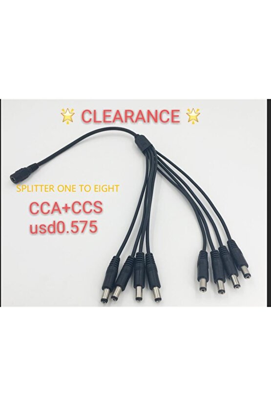 Pm-6068 Power Dişi To 8 Erkek Power Kablo Çoklayıcı