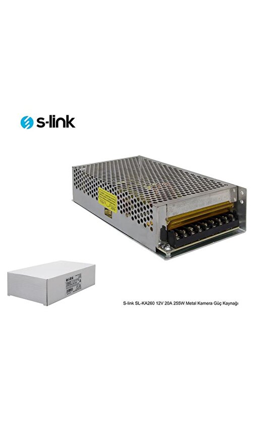 Sl-ka260 12v 20a 255w Metal Kamera Güç Kaynağı