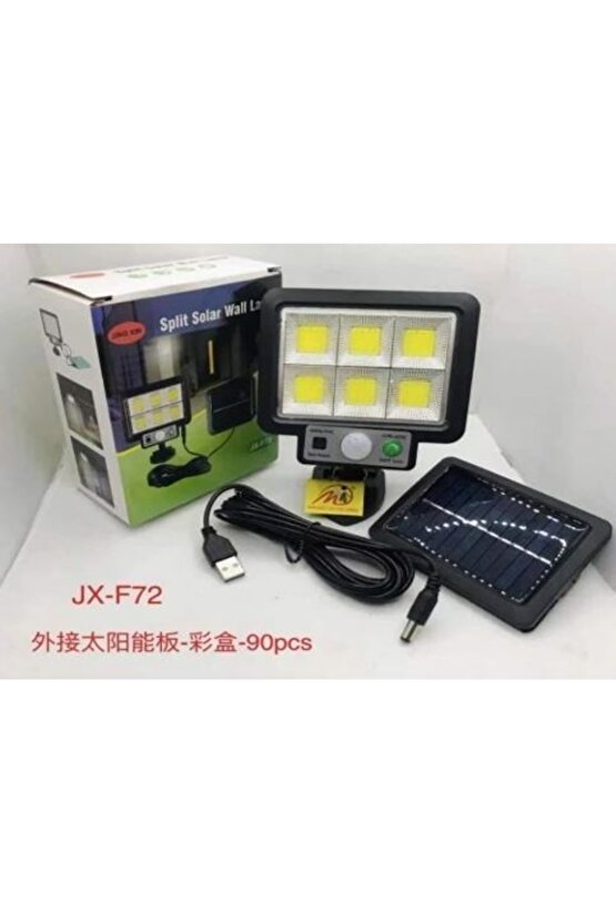 Jx-f72 Solar Panelli Hareket Sensörlü Üç Modlu Duvar Lambası